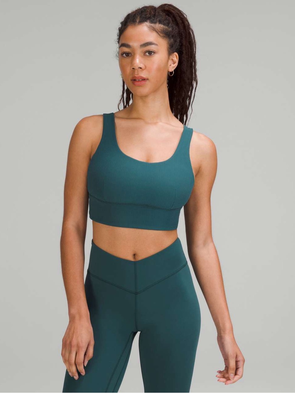 Lululemon Align Ribbed Bra *Light Support C/D Cup Green Jasper Size 8